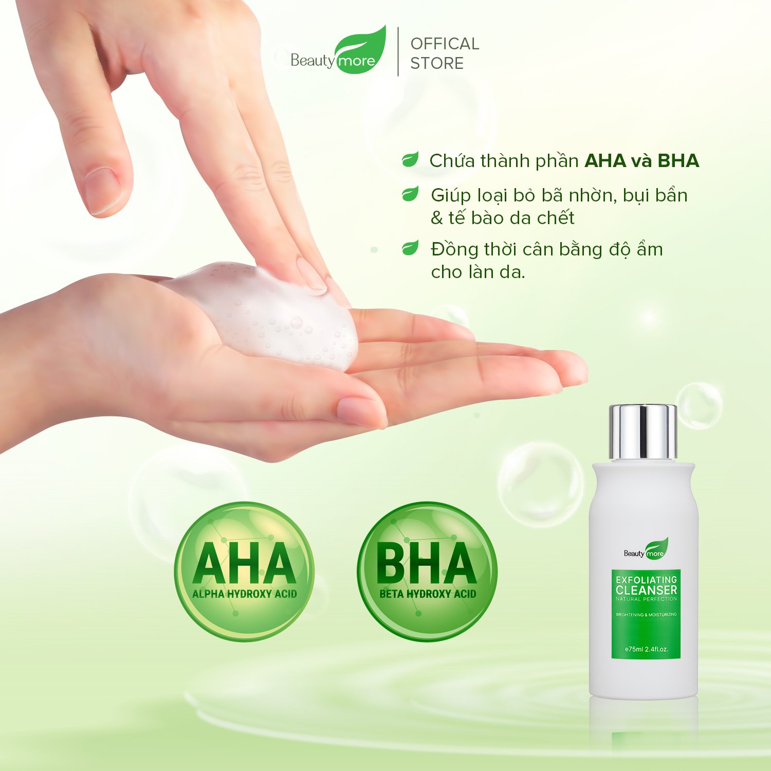 Thành phần AHA&BHA có công dụng làm sạch da